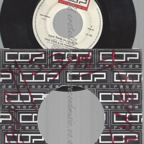 7" PAUL COXX & DIE PANZERKNACKER  LOVE SONG