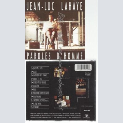 CD--JEAN-LUC LAHAYE--    PAROLES D'HOMME