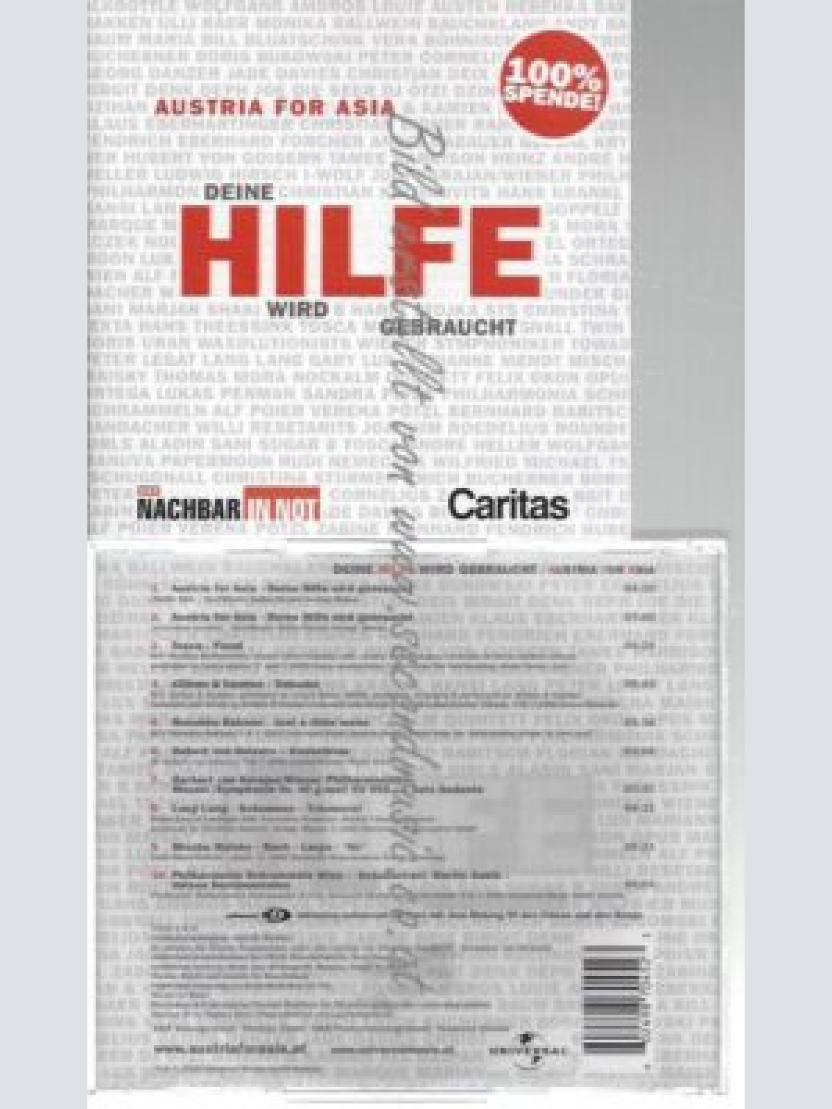 CD--AUSTRIA FOR ASIA--    DEINE HILFE WIRD GEBRAUCHT