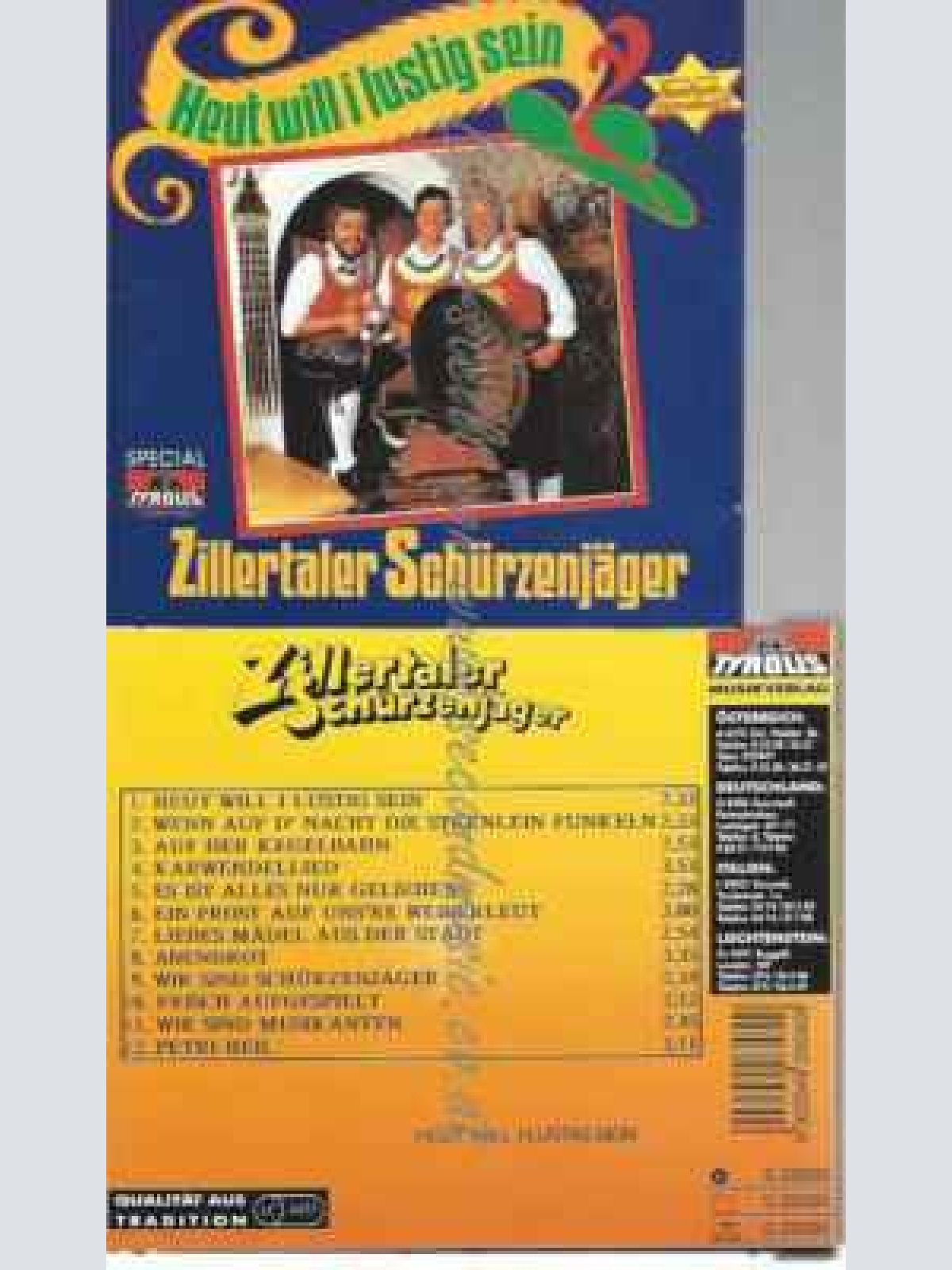 CD--SCHÜRZENJÄGER | --HEUT' WILL I LUSTIG SEIN