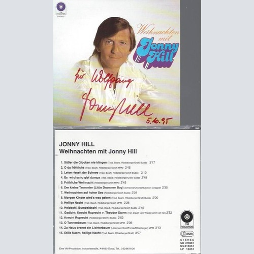 CD  Weihnachten mit Johnny Hill -- mit Autogramm