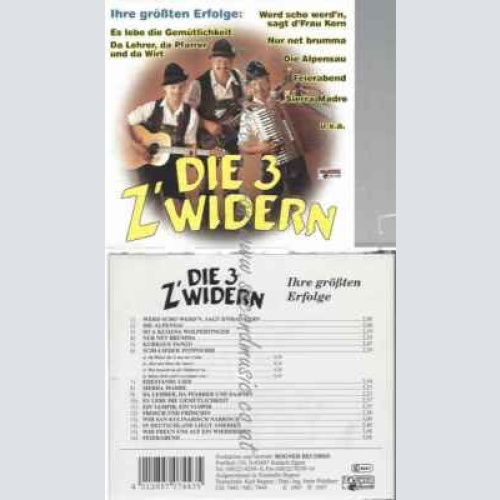 CD--DIE DREI Z'WIDERN | --IHRE GRÖßTEN ERFOLGE