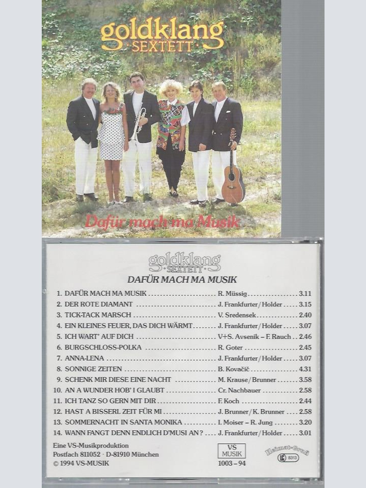 CD--GOLDKLANG SEXTETT DAFÜR MACH MA MUSIK