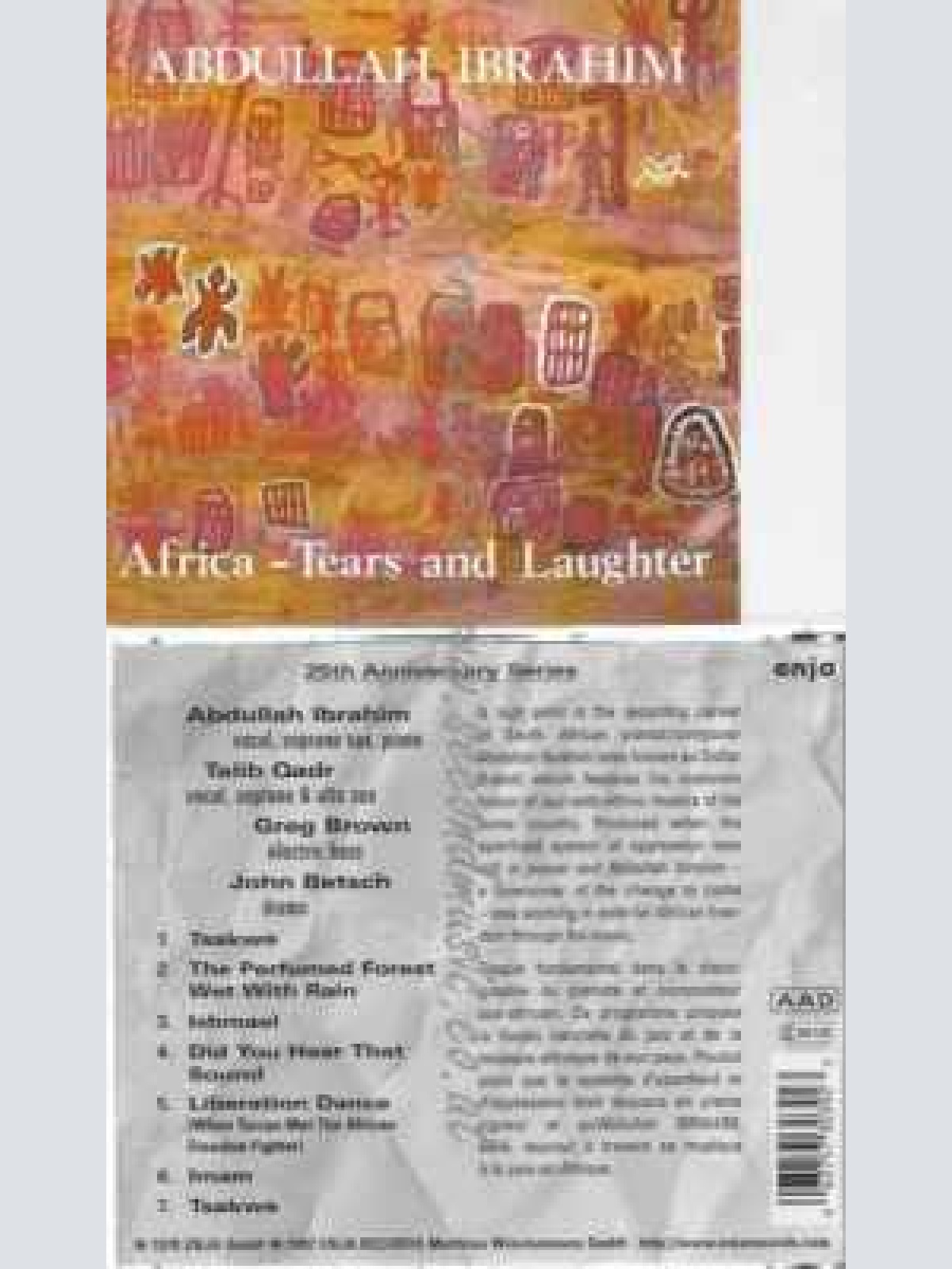 CD--ABDULLAH IBRAHIM | --AFRICA-TEARS & LAUGHTER