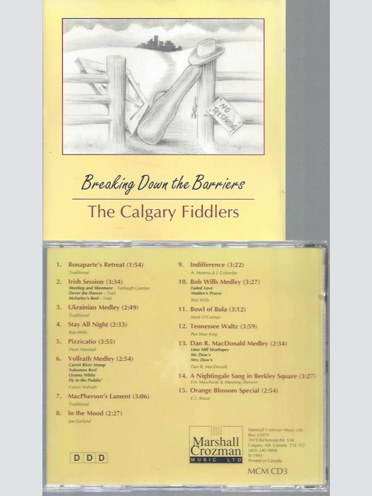 CD--THE CALGARY FIDDLERS BREAKING DOWN THE BARRIERS