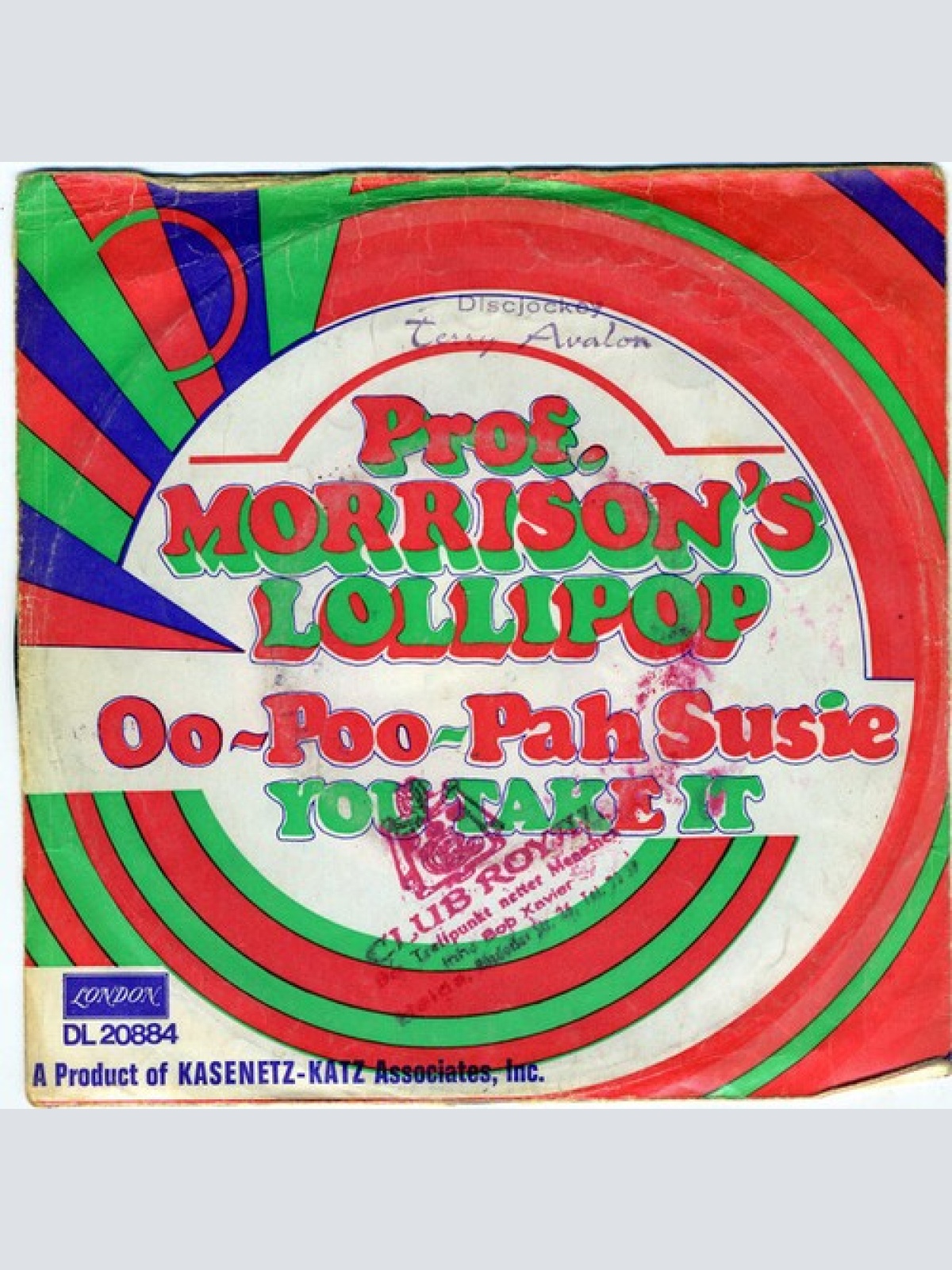 7", Single Prof. Morrison's Lollipop* - Oo-Poo-Pah Susie