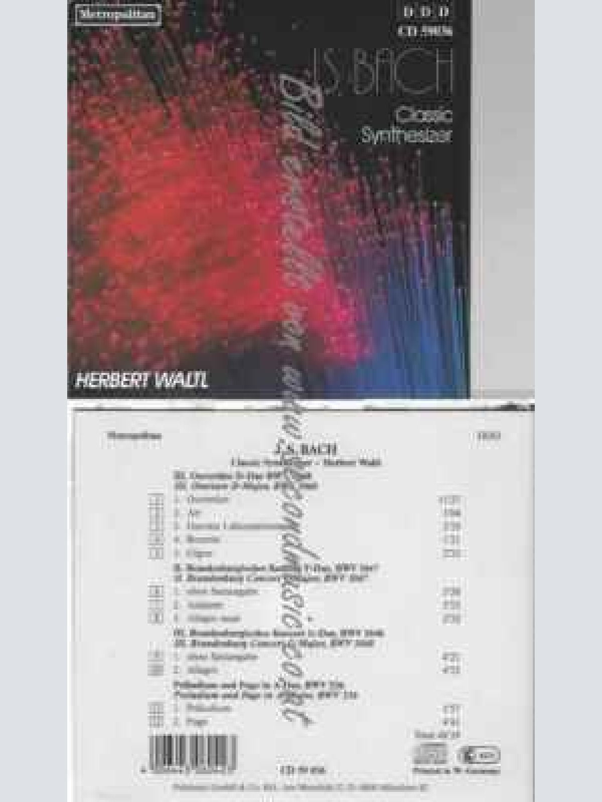 CD--Herbert Waltl - J.S. Bach Classic Synthesizer