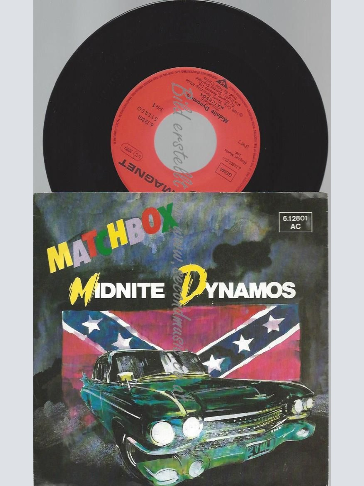 7"  Matchbox    Midnite Dynamos // PROMO BACKCOVER
