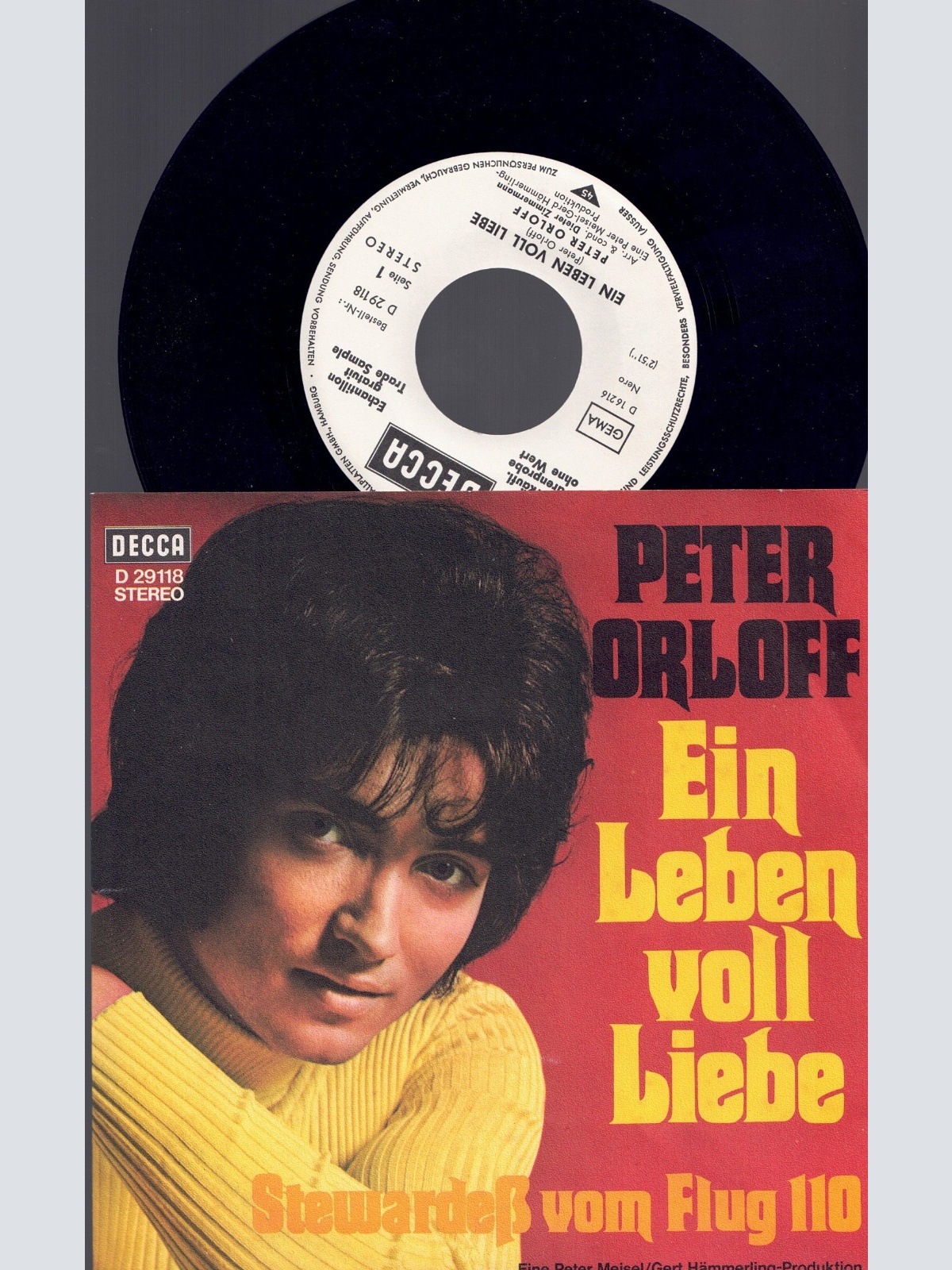 7" Peter Orloff – Ein Leben Voll Liebe / Promo