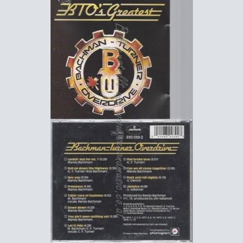 CD--BACHMAN TURNER OVERDRIVE--BTO'S GREATEST