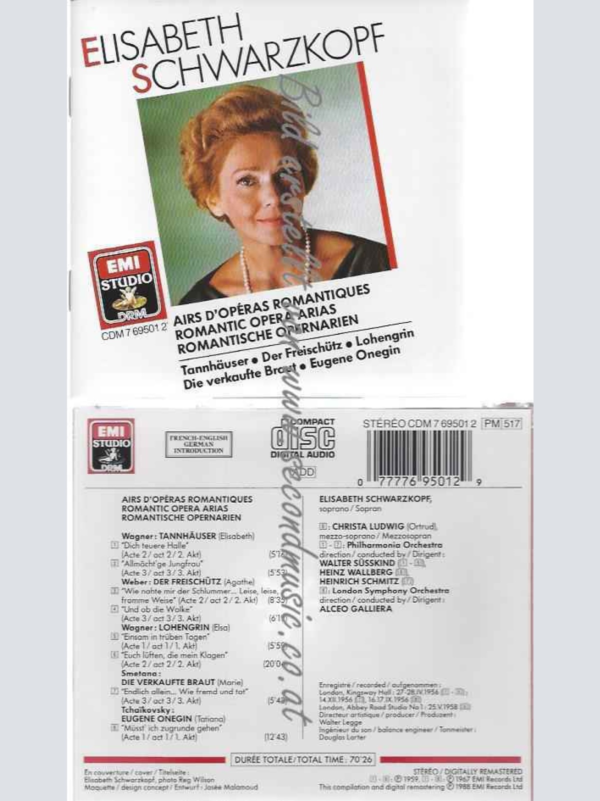 CD--Schwarzkopf, Div.Dirig.+Orchest | --Romantische Opernarien