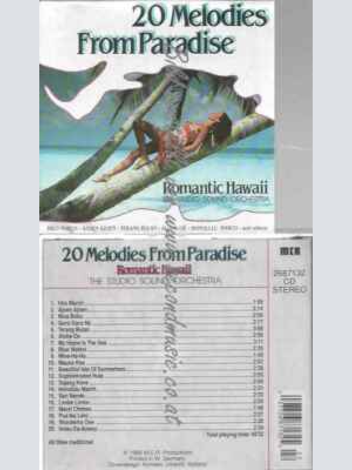 CD--Studio Sound Orchestra-- Melodies From Paradise -