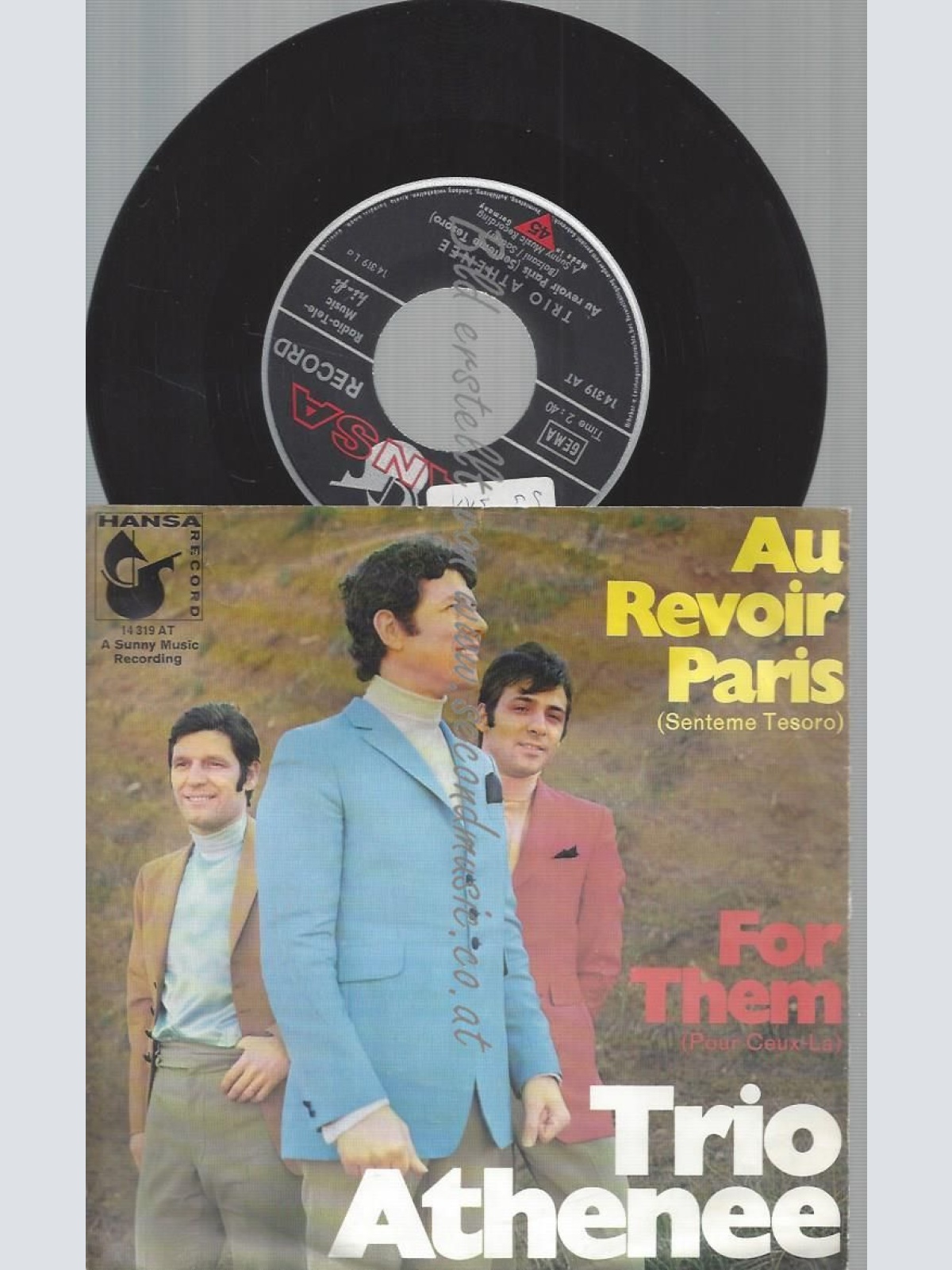 7" TRIO ATHENEE AU REVOIR PARIS