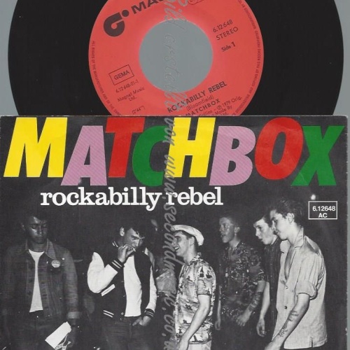 7"  Matchbox  – Rockabilly Rebel  // PROMO BACKCOVER