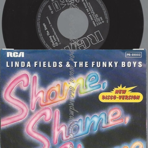 7"  Linda Fields & The Funky Boys  Shame, Shame, Shame