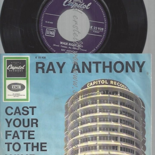 7" RAY ANTHONY CAST YOUR FATE TO THE WIND
