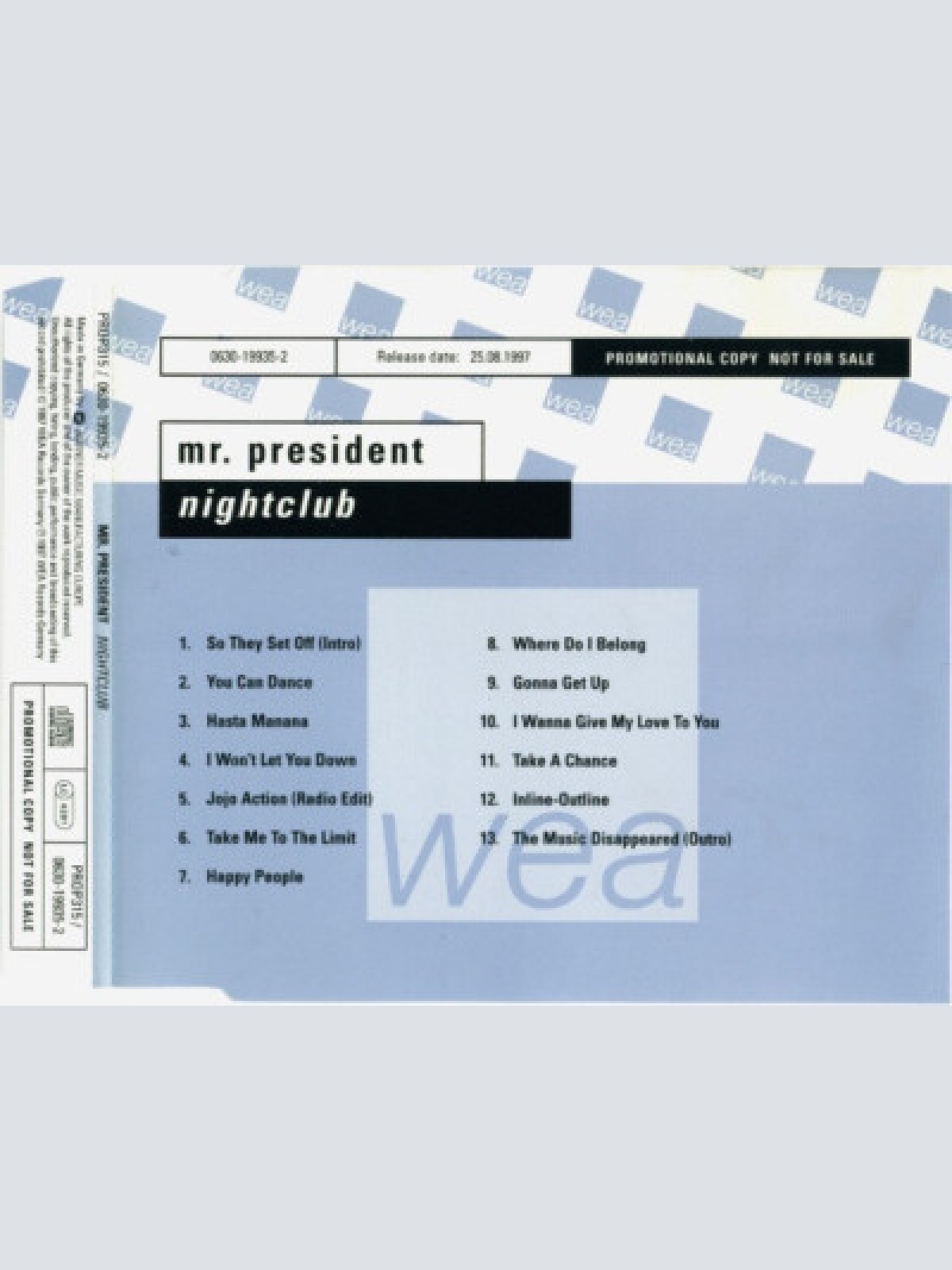 CD, Album, Promo Mr. President - Night Club