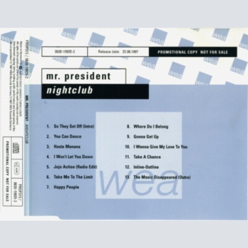 CD, Album, Promo Mr. President - Night Club