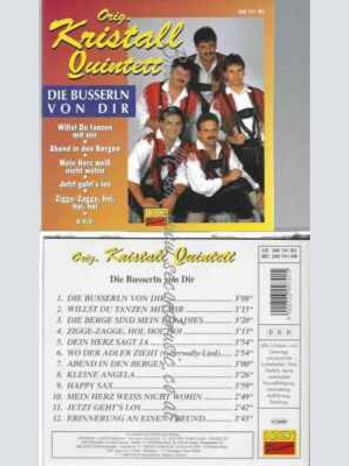CD--Die Busserln Von Dir -- Kristall Quintett