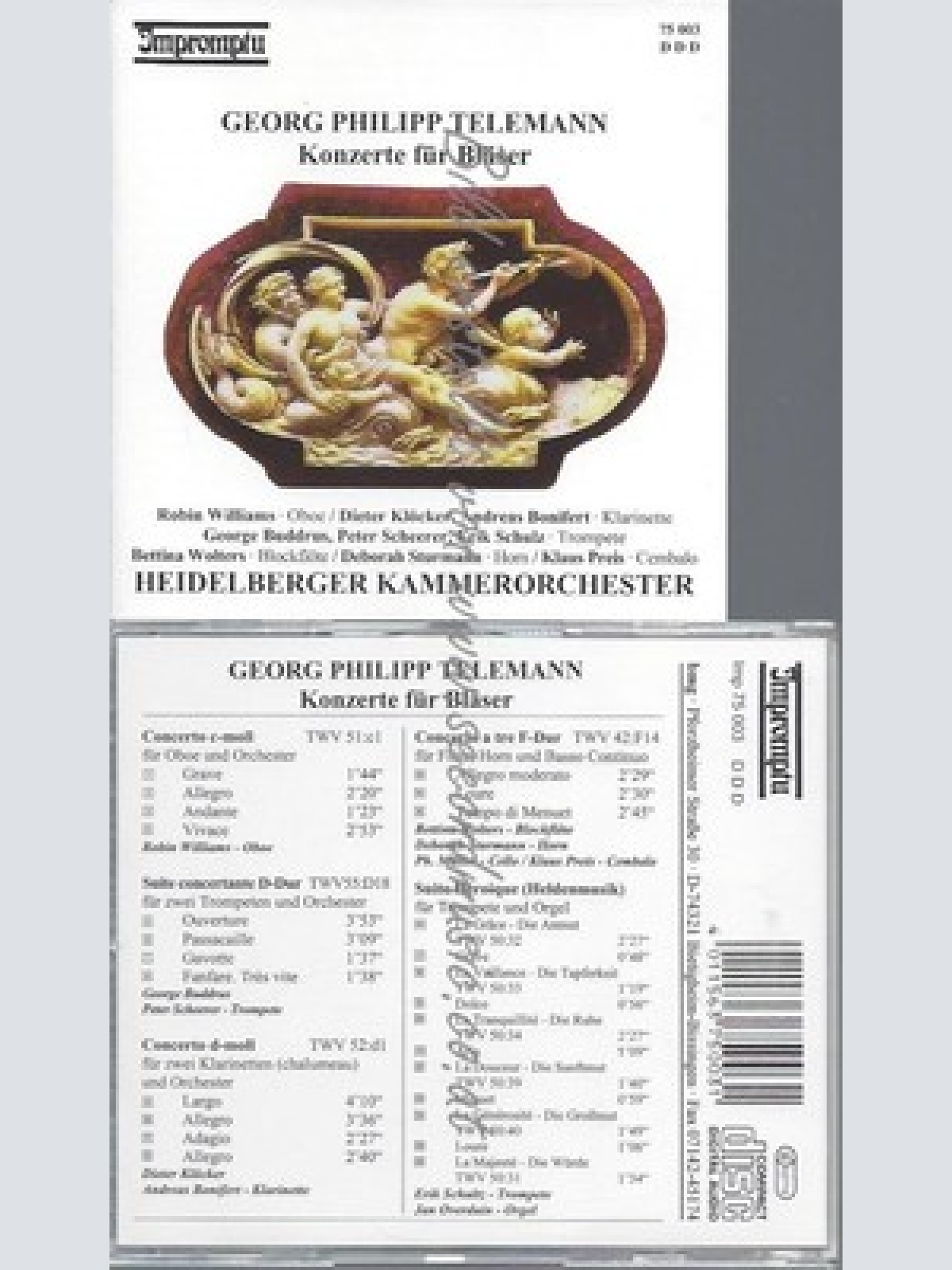 CD--HEIDELBERGER KO UND TELEMANN,GEORG PHILIPP--BLÄSERKONZERTE