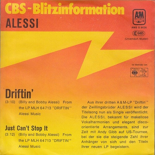 7", Single, Promo Alessi - Driftin'