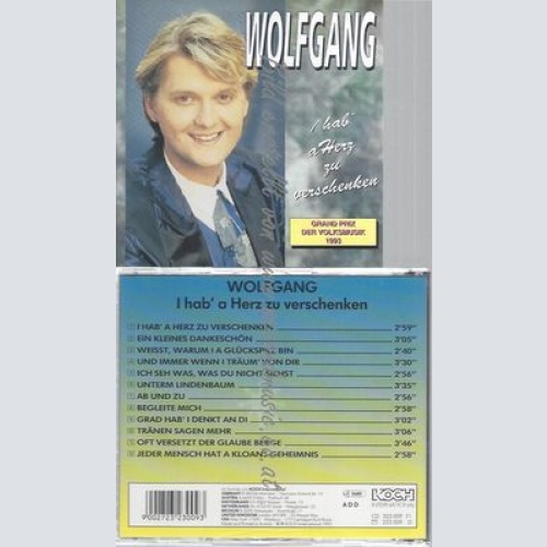 CD--WOLFGANG --I HAB A HERZ ZU VERSCHENKEN