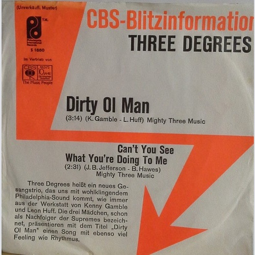 7", Single, Promo Three Degrees* - Dirty Ol' Man