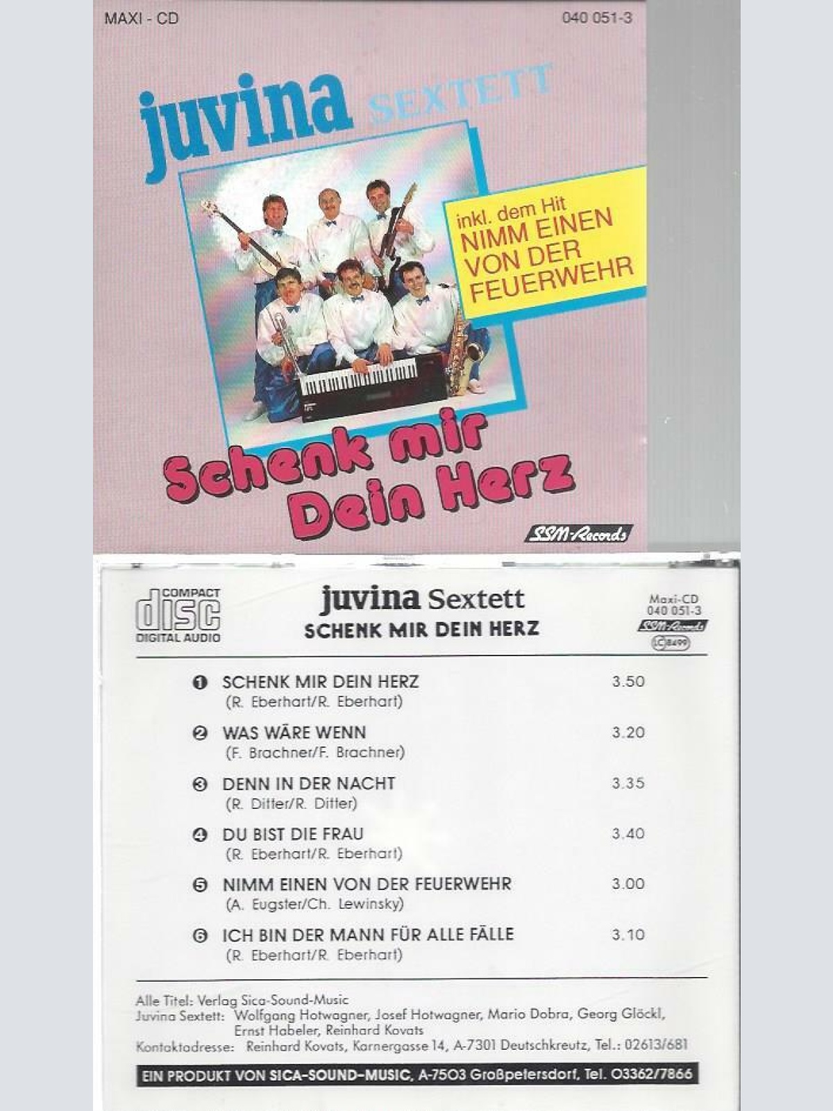 CD--Juvina Sextett --Schenk mir Dein Herz