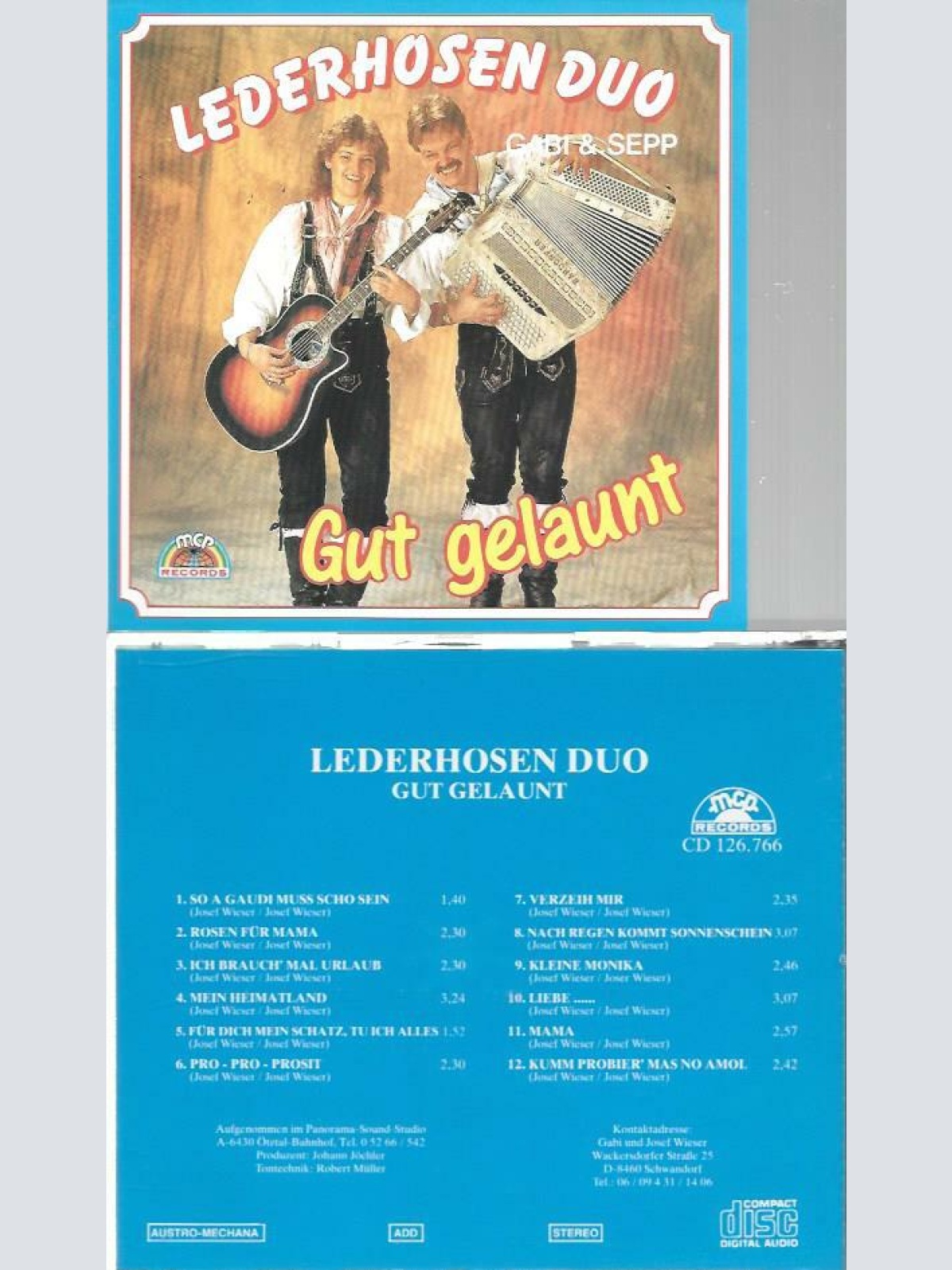 CD--Lederhosen Duo -- Gut gelaunt