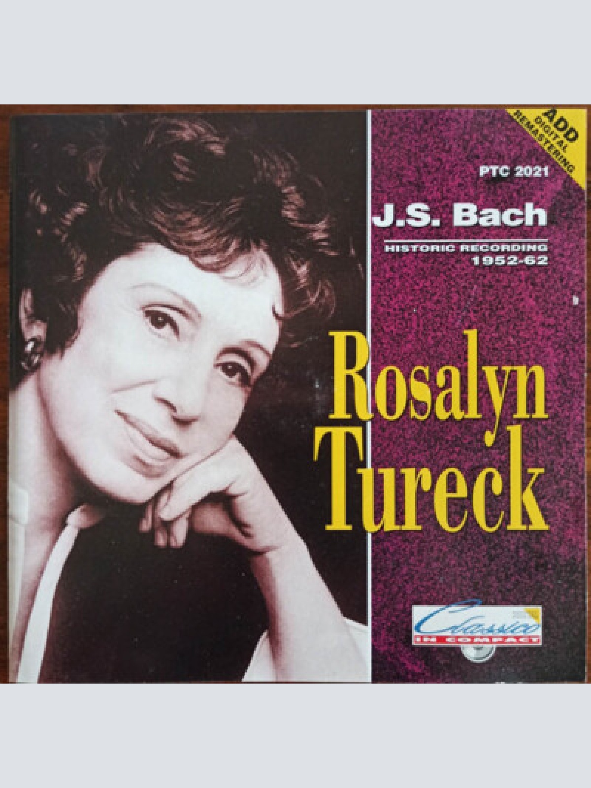 CD, RM Rosalyn Tureck - J.S.Bach Historic Recording 1952-62
