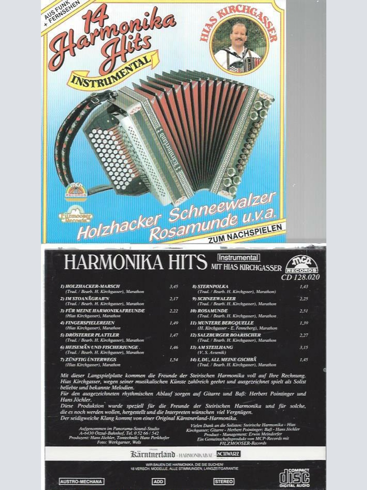 CD--14 Harmonika Hits --Hias Kirchgasser