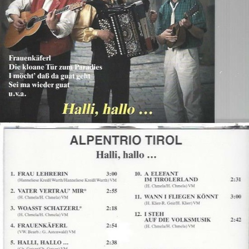 CD--Alpentrio Tirol  -- Halli   Hallo