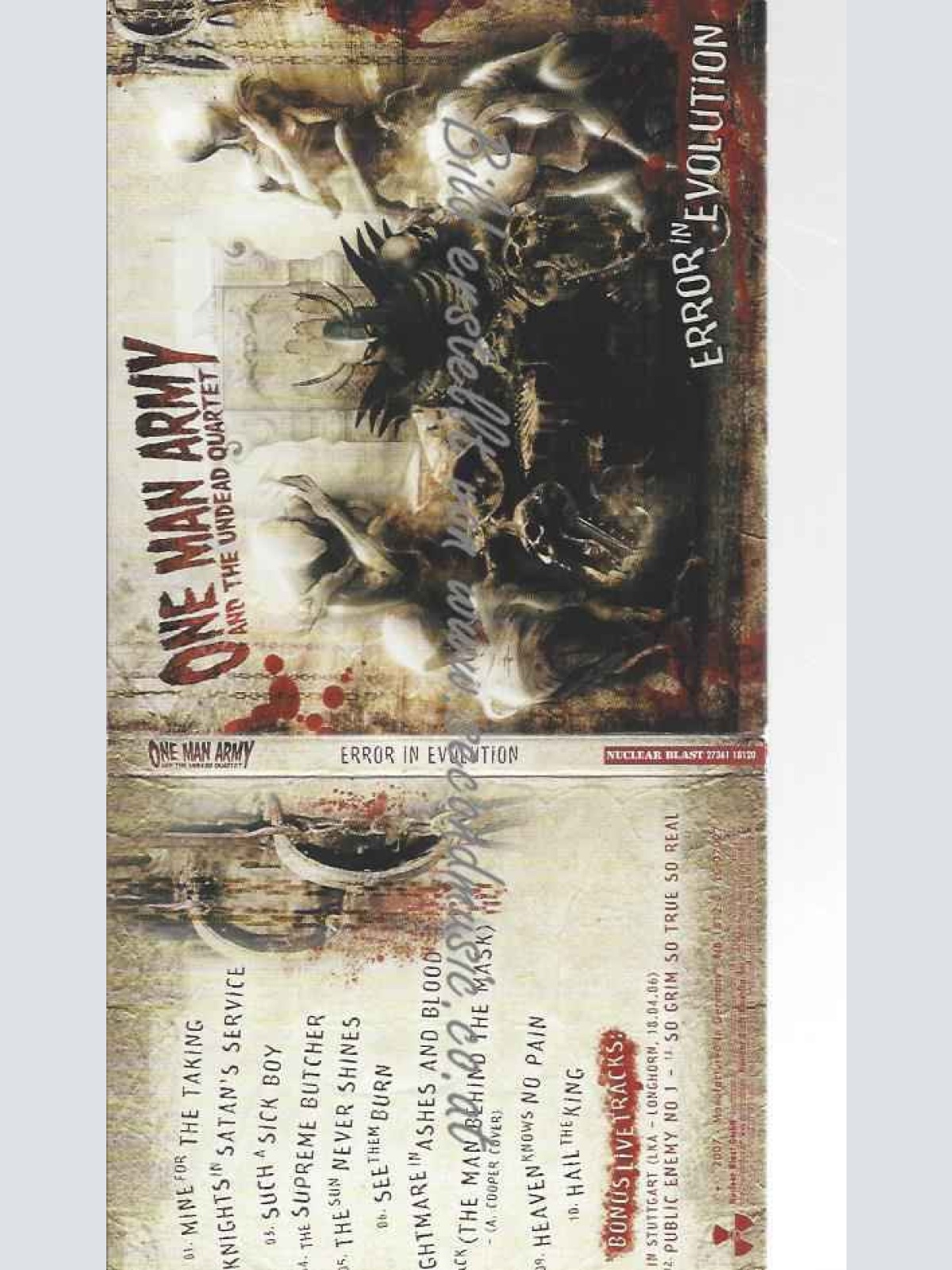 CD--One Man Army and the Undead Quartet | --Error in Evolution