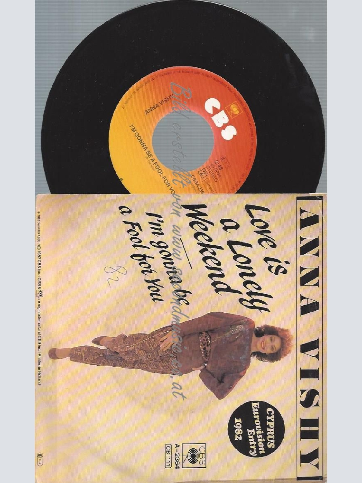 7"   Anna Vishy  Love Is A Lonely Weekend