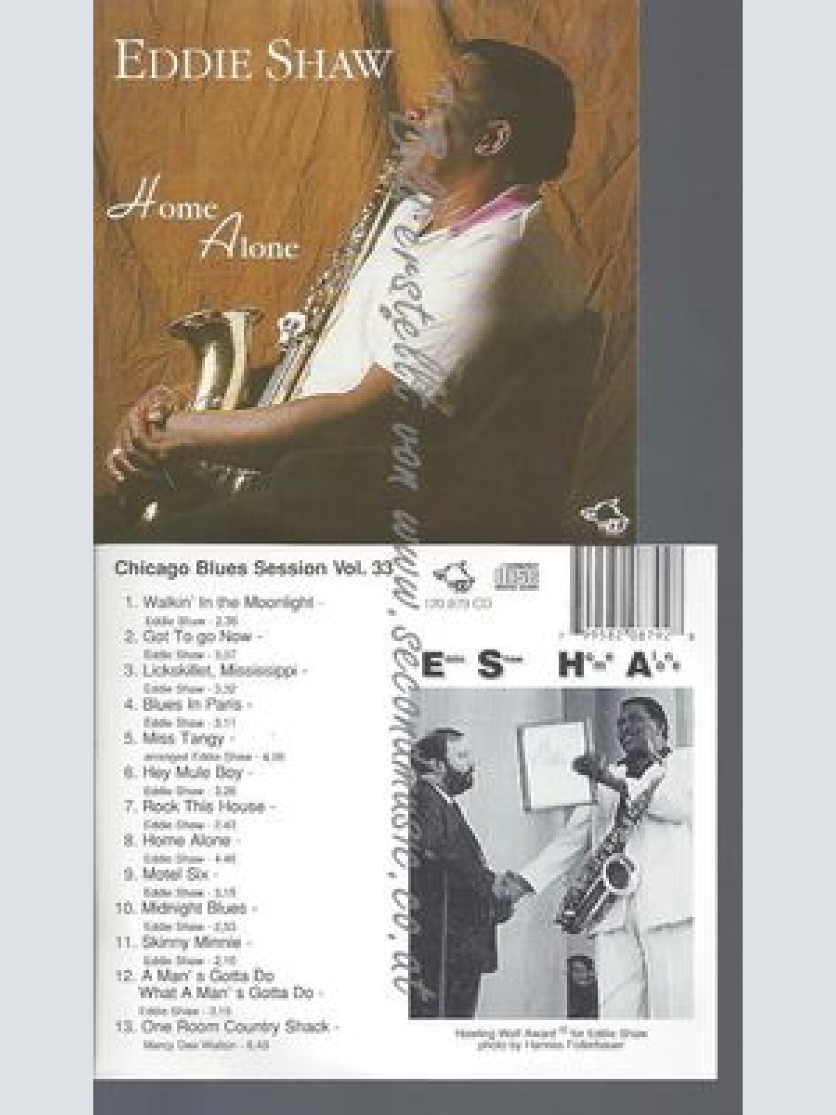 CD--EDDIE SHAW--HOME ALONE