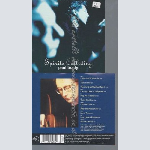 CD--BRADY,PAUL--SPIRITS COLLIDING