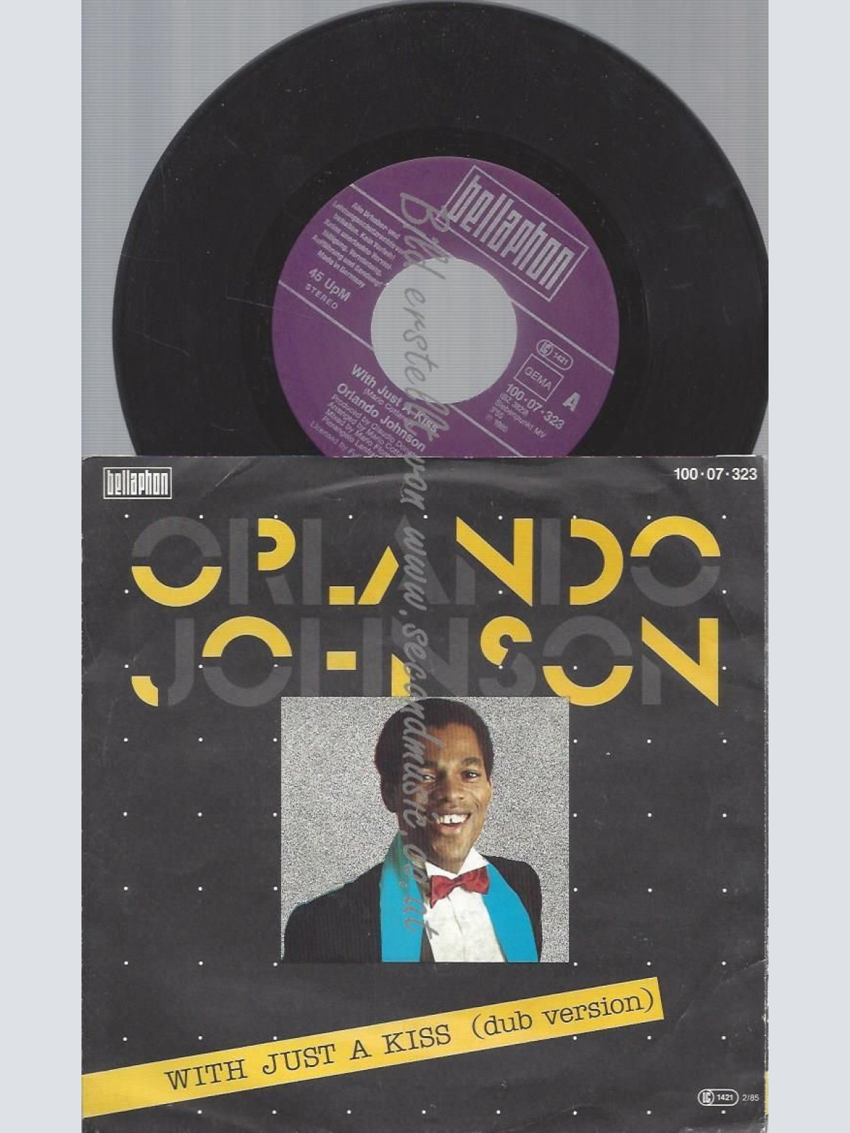 7"    Orlando Johnson – With Just A Kiss