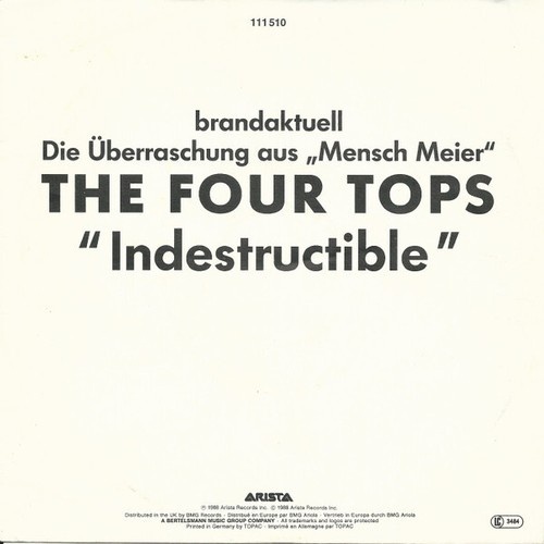 7", S/Sided, Promo Four Tops - Indestructible
