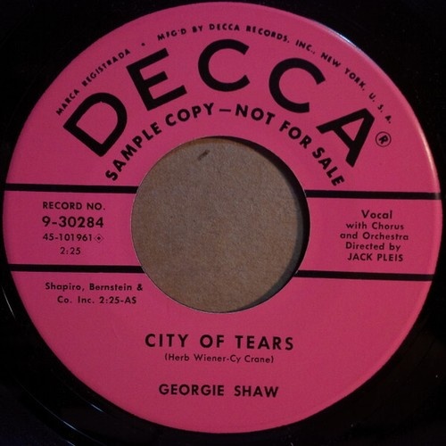 7", Single, Promo Georgie Shaw - City Of Tears / Suddenly (The Meeting)