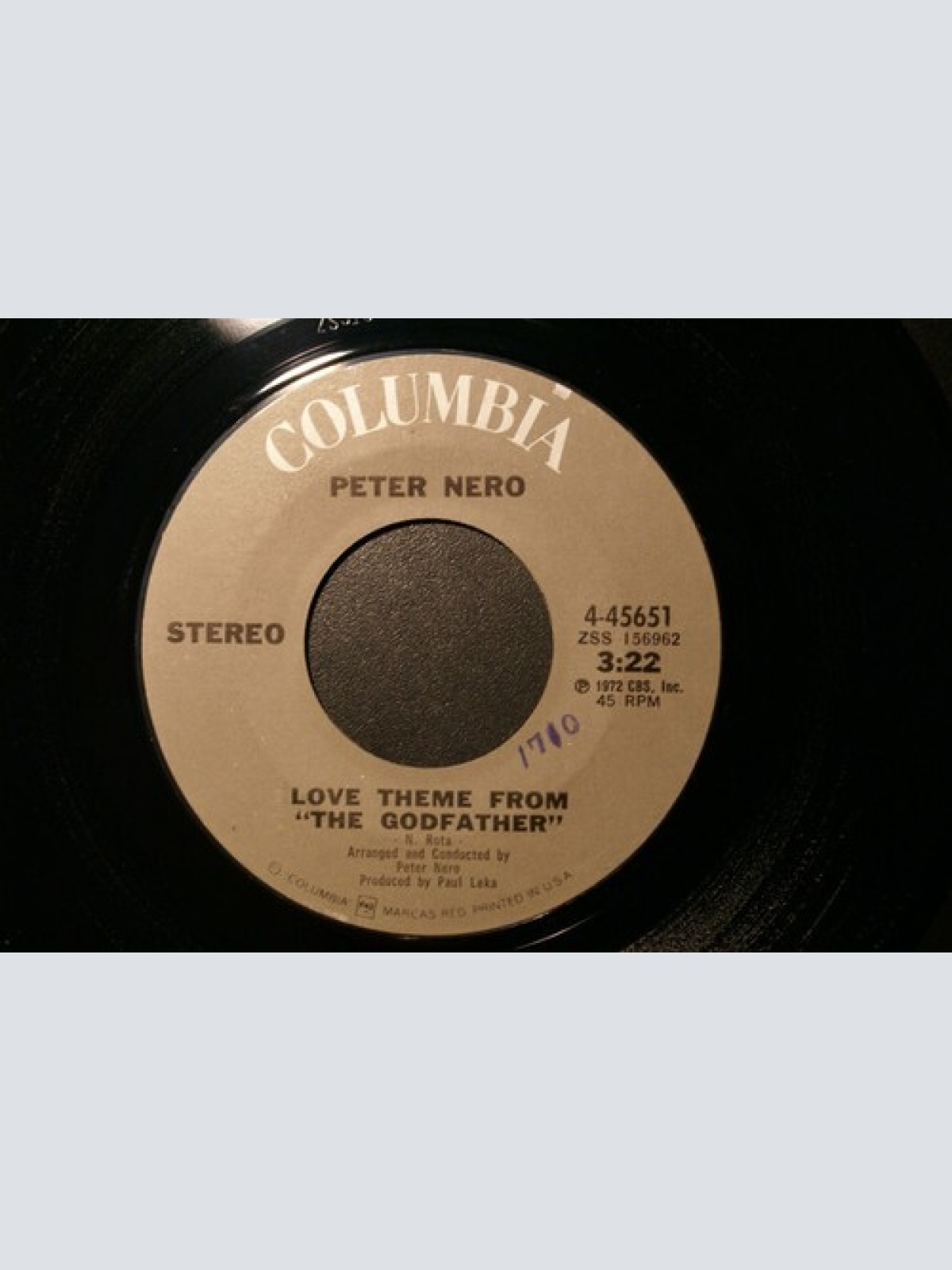 7", Single Peter Nero - Love Theme From "The Godfather" / A Love That Never Ends