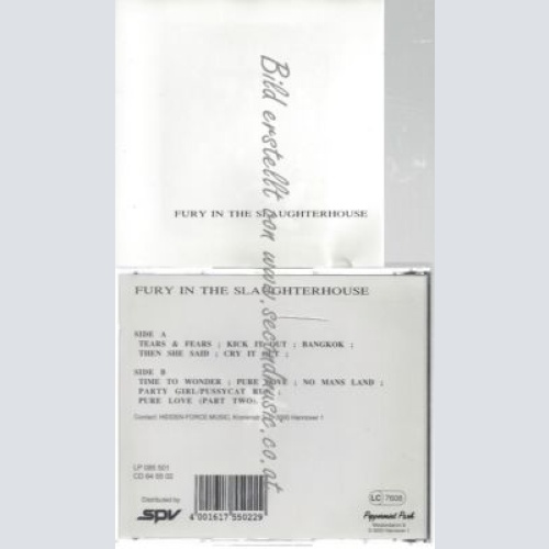 CD--FURY IN THE SLAUGHTERHOUSE--    FURY IN THE SLAUGHTERHOUSE
