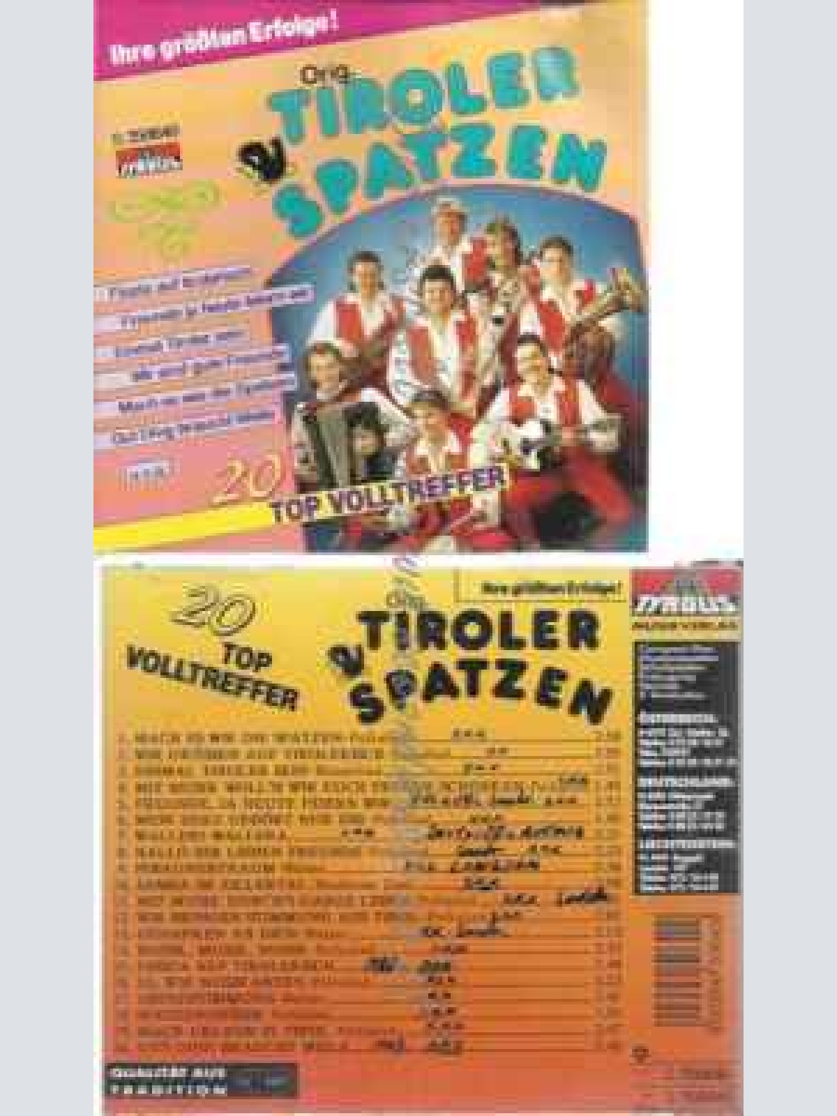 CD--ORIGINAL TIROLER SPATZEN | --IHRE GRÖSSTEN ERFOLGE -