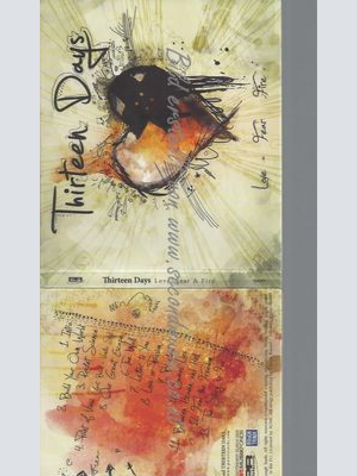 CD--THIRTEEN DAYS--LOVE,FEAR & FIRE