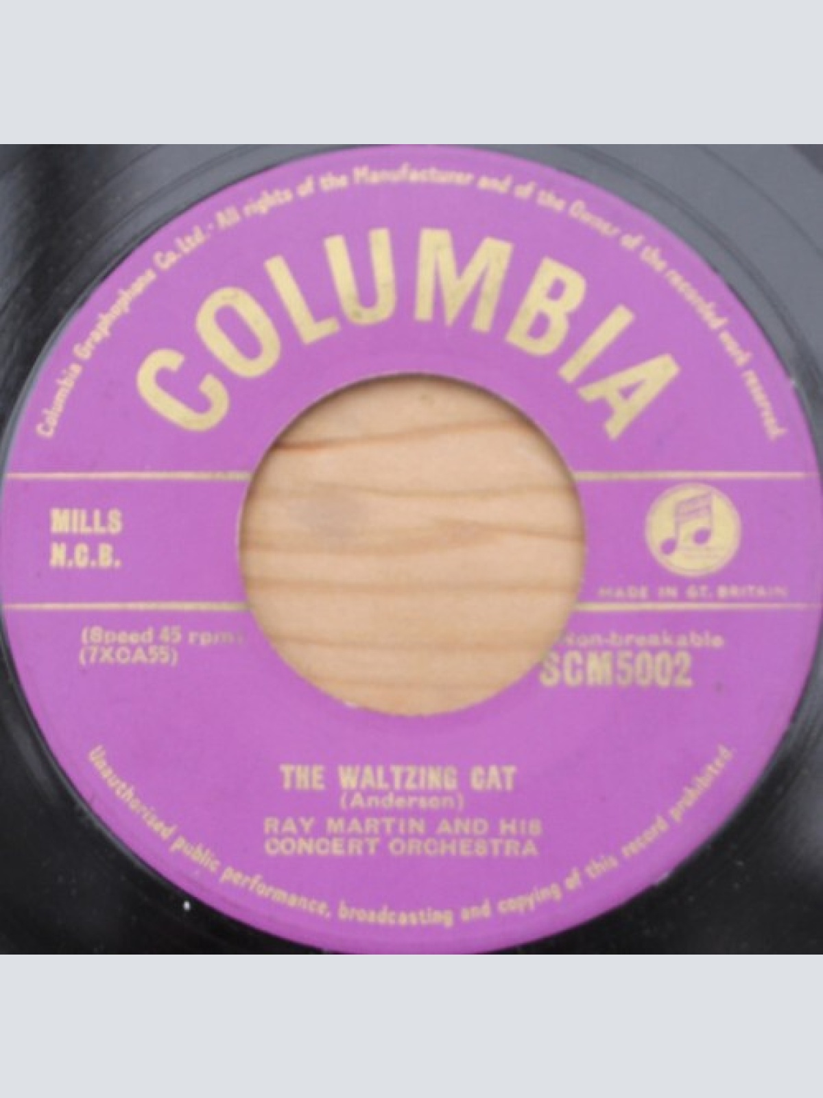 7", Single Ray Martin And His Concert Orchestra - The Waltzing Cat / The Marc...