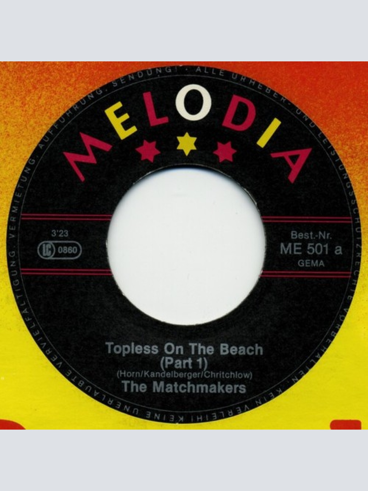 7", Single, Promo The Matchmakers - Topless On The Beach