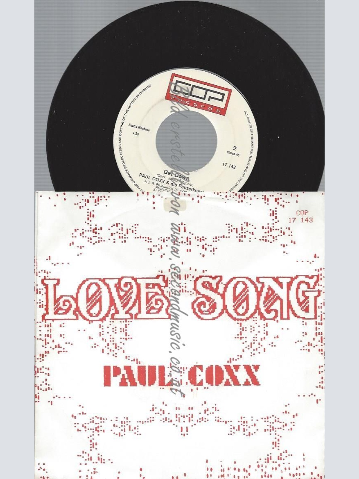 7"  Paul Coxx  Love Song