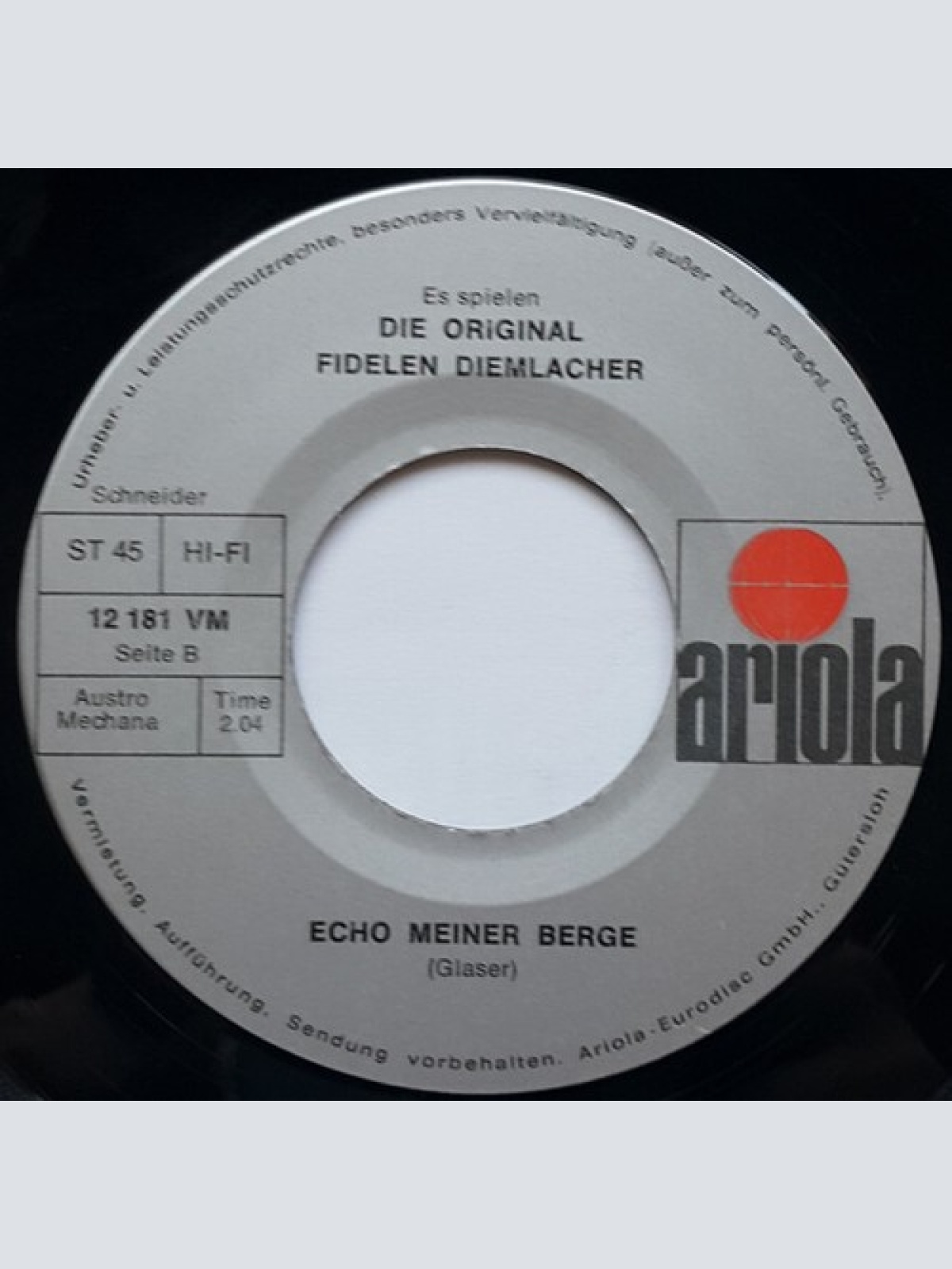 7", Single Die Orignal Fidelen Diemlacher* - Ja Mir Ochsen Hab'n Es Schwer