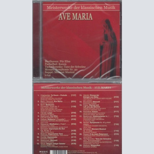 CD--NEU-AVE MARIA--MEISTERWERKE DER KLASSISCHEN MUSIK--BEETHOVEN-PACHELBEL--MOZA