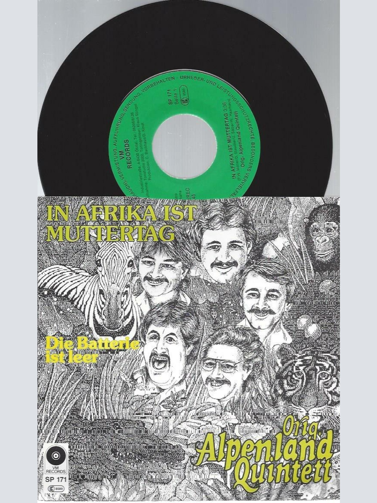 7" Orig. Alpenland Quintett – In Afrika Ist Muttertag