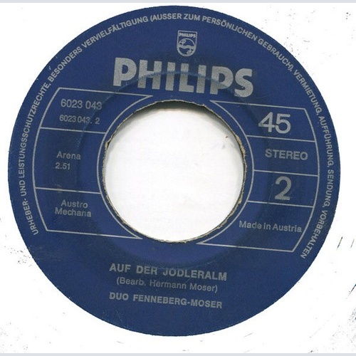 7", Single Duo Fenneberg-Moser - Alpbacher Lied
